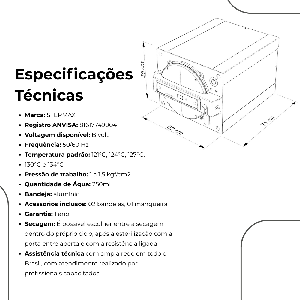 Especificacoes Tecnicas VIDA 21L